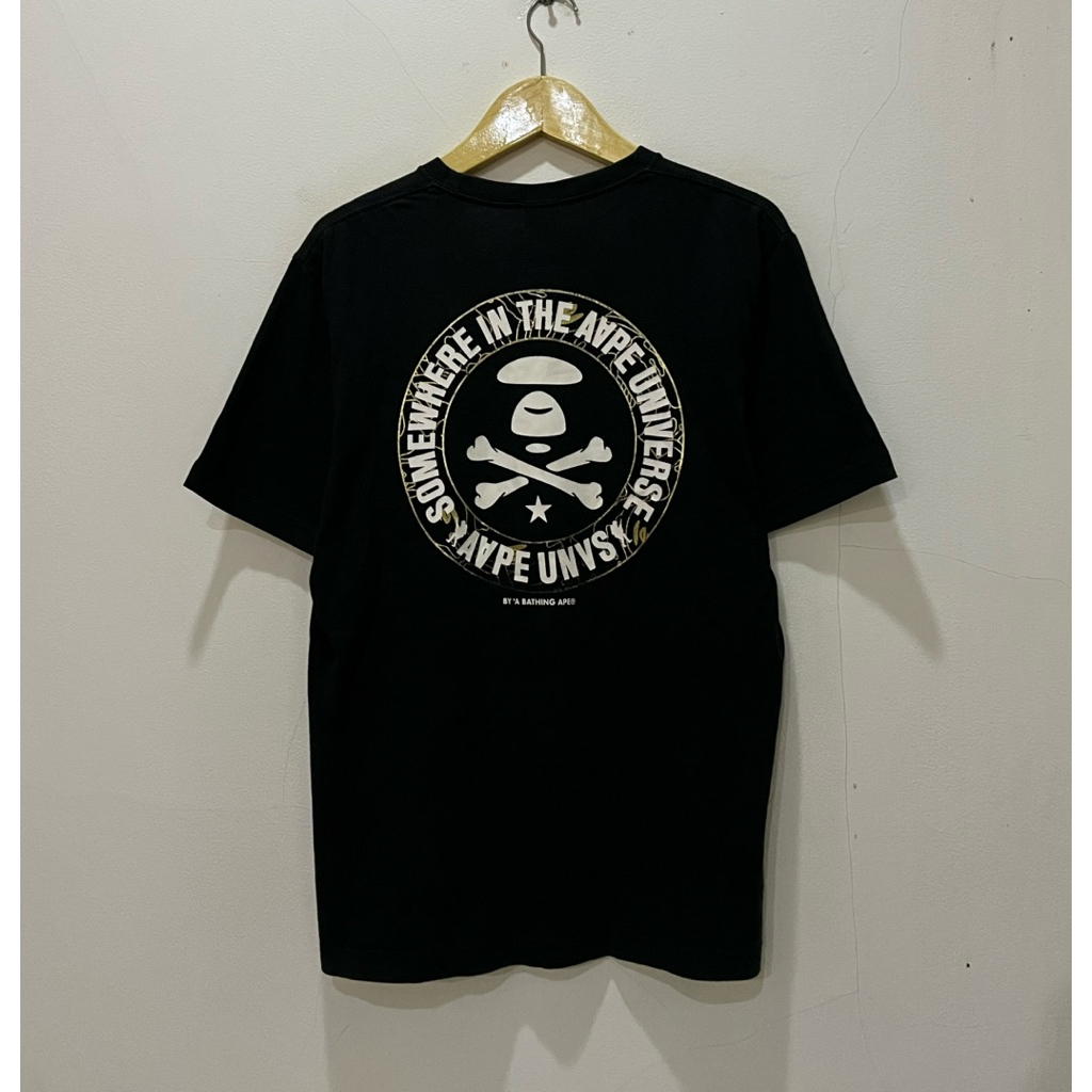 Tshirt AAPE By A Bathing Ape Big Logo Black / Kaos Aape