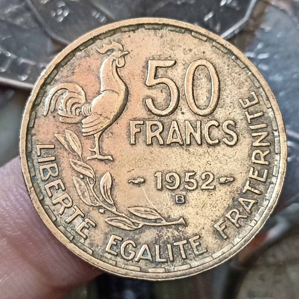 Koin Kuno France 50 Francs Tahun 1952
