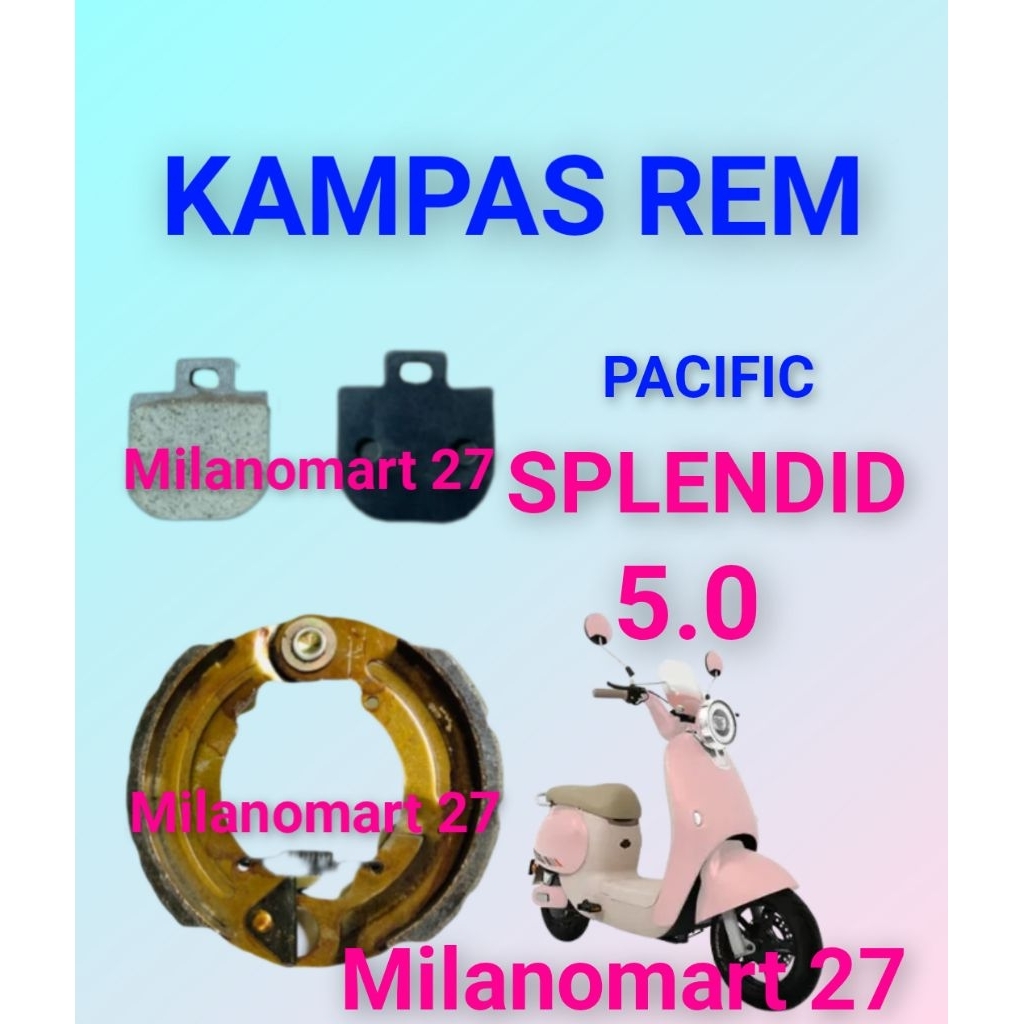 kampas rem sepeda listrik pacific splendid 5.0 kampas rem sepeda listrik pacific splendid 5.0