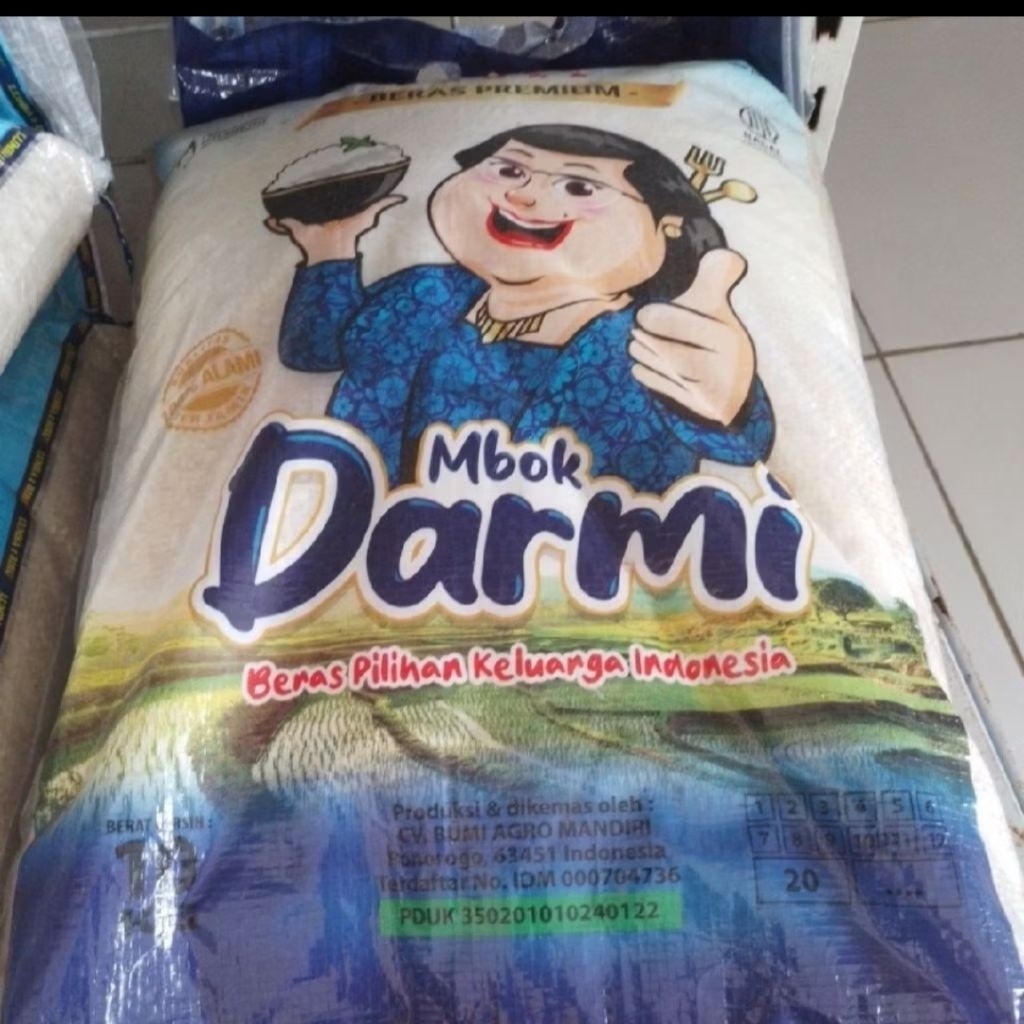 Beras Premium mbok Darmi Putih Bersih Higienis 25kg Langsung kirim sby