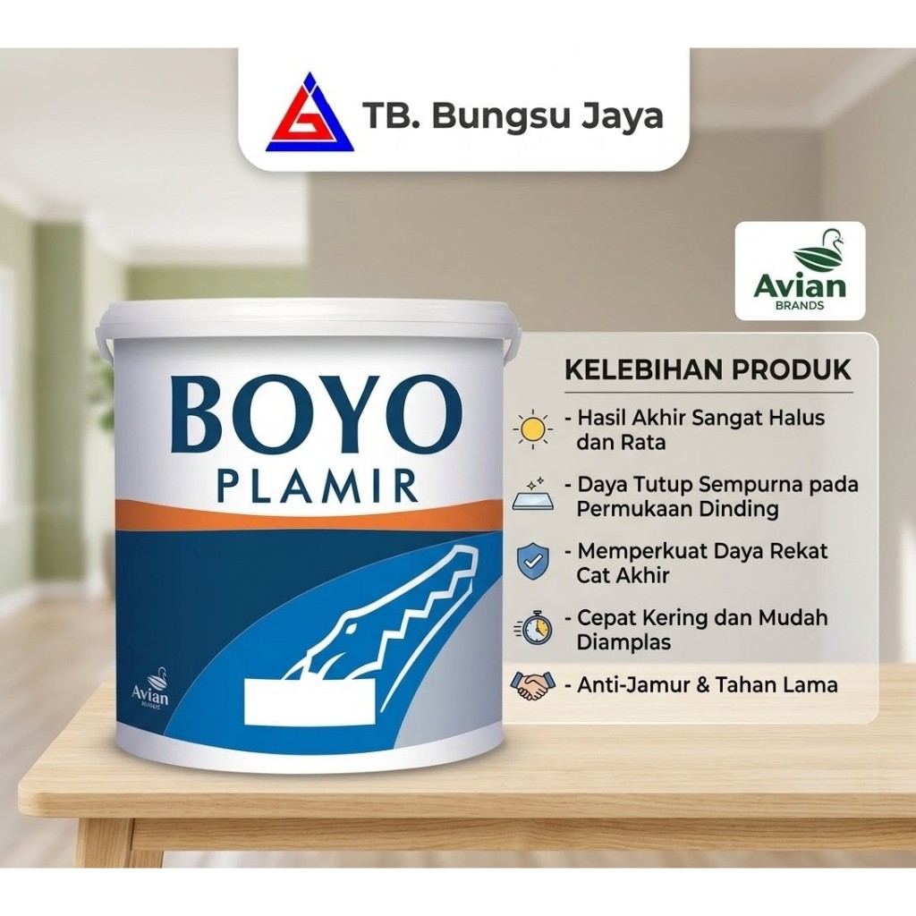 Dempul / Plamir Tembok Boyo 5 kg