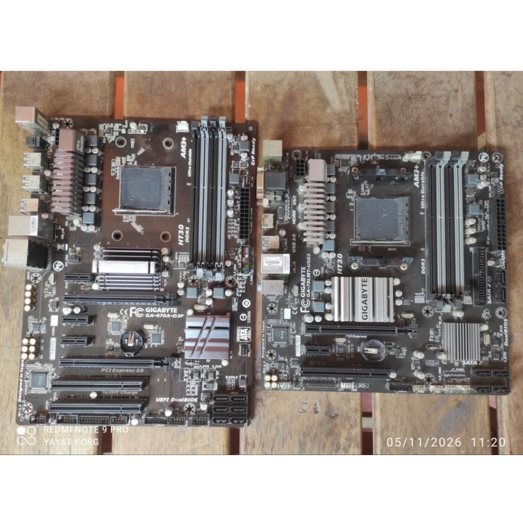 GA 970A D3P AM3+  &  GA 78LMT USB3 no display semua