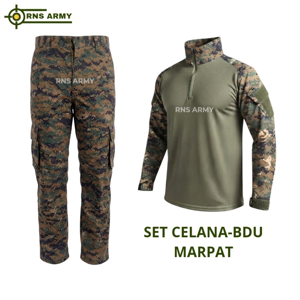 SETELAN PDL BDU MARPAT COMBAT SHIRT TACTICAL DRYFIT SPORTY