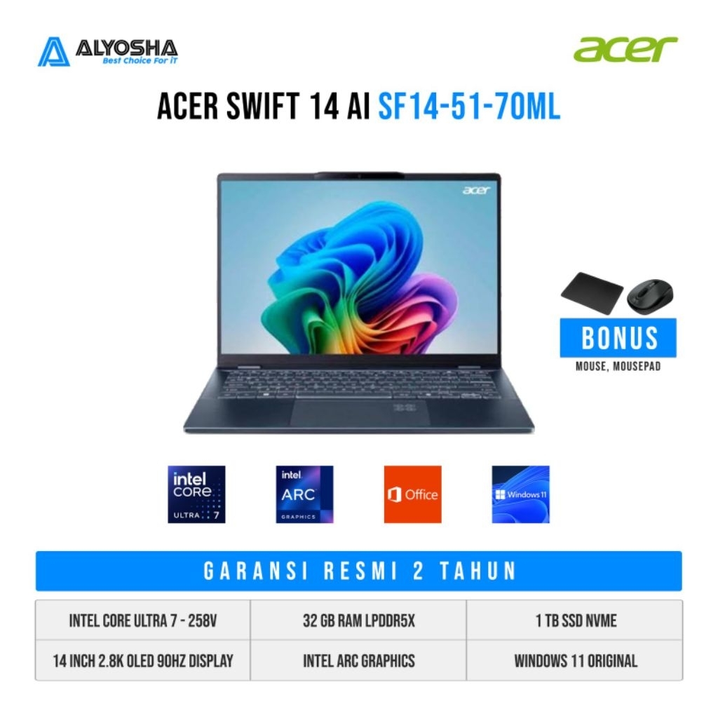 Acer Swift 14 AI SF 14-51-70ML
