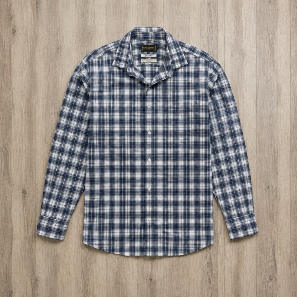 Mcgregor Kemeja  Plaid Blue / white Original