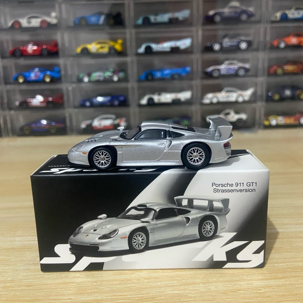 Sparky Tiny Spark Porsche 911 GT1 Strassenversion Silver Unsealed