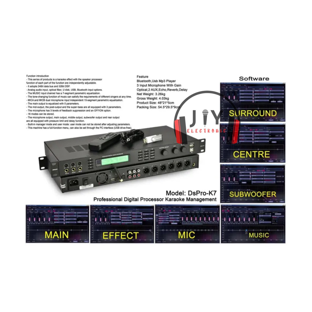 Professional Digital Processor Karaoke Management Ashley DsProK7 DsPro K7 Ds Pro K7 Digital Processo