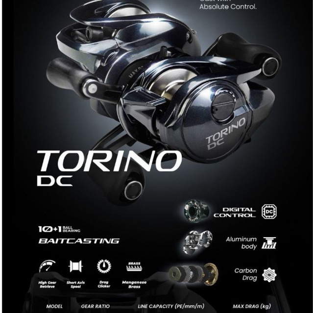 Reel IROLY TORINO DC 201 XG - Baitcasting Fishing Reel