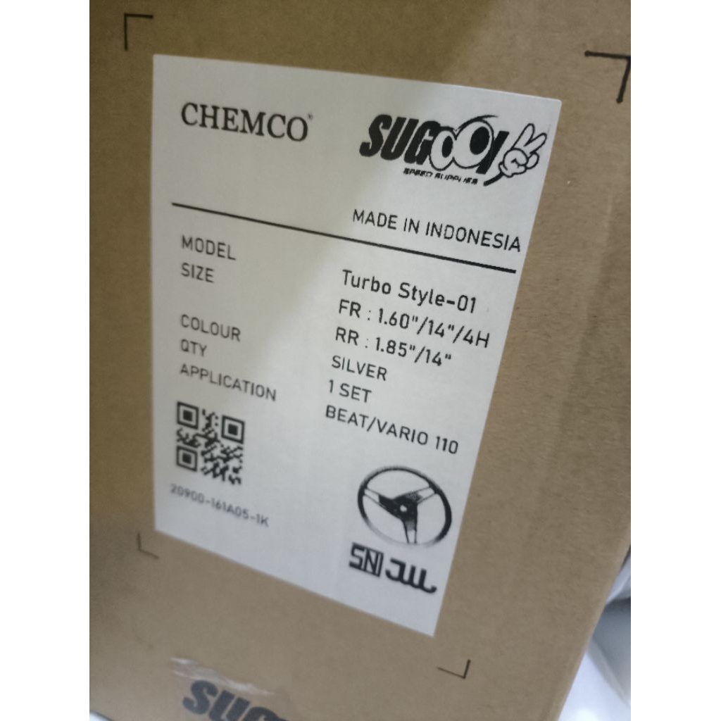 velg sugooi ring 14 silver