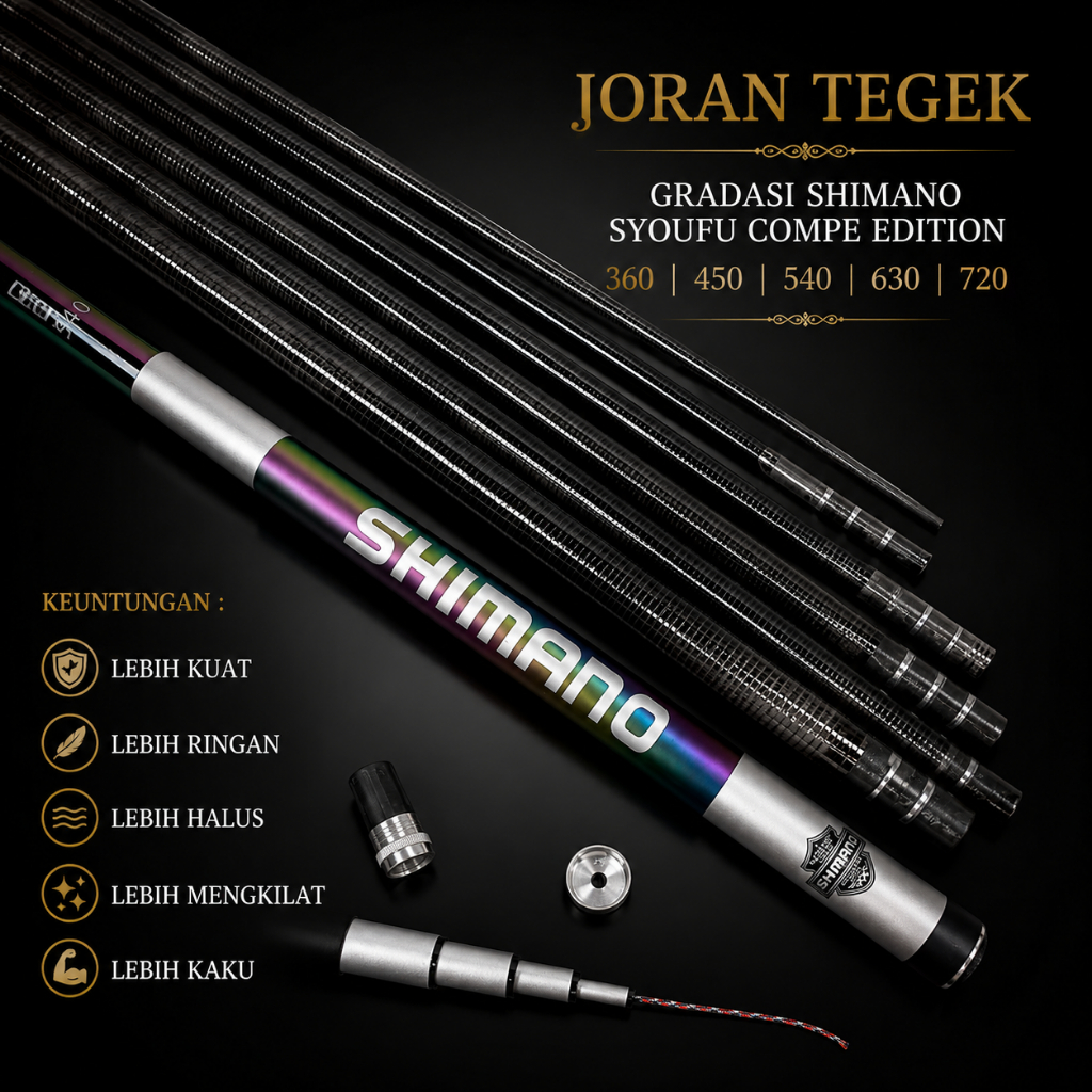 Joran Tegek Gradasi Shimano Syoufu Compe Edition 360 450 540 630 720