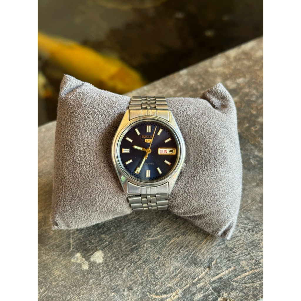 Seiko 5 7s26-6000 Dark Blue Jam Tangan Bekas Original