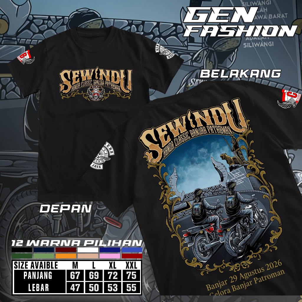KAOS ACARA SEWINDU HONDA CLASSIC BANJAR PATROMAN HCBP BANJAR