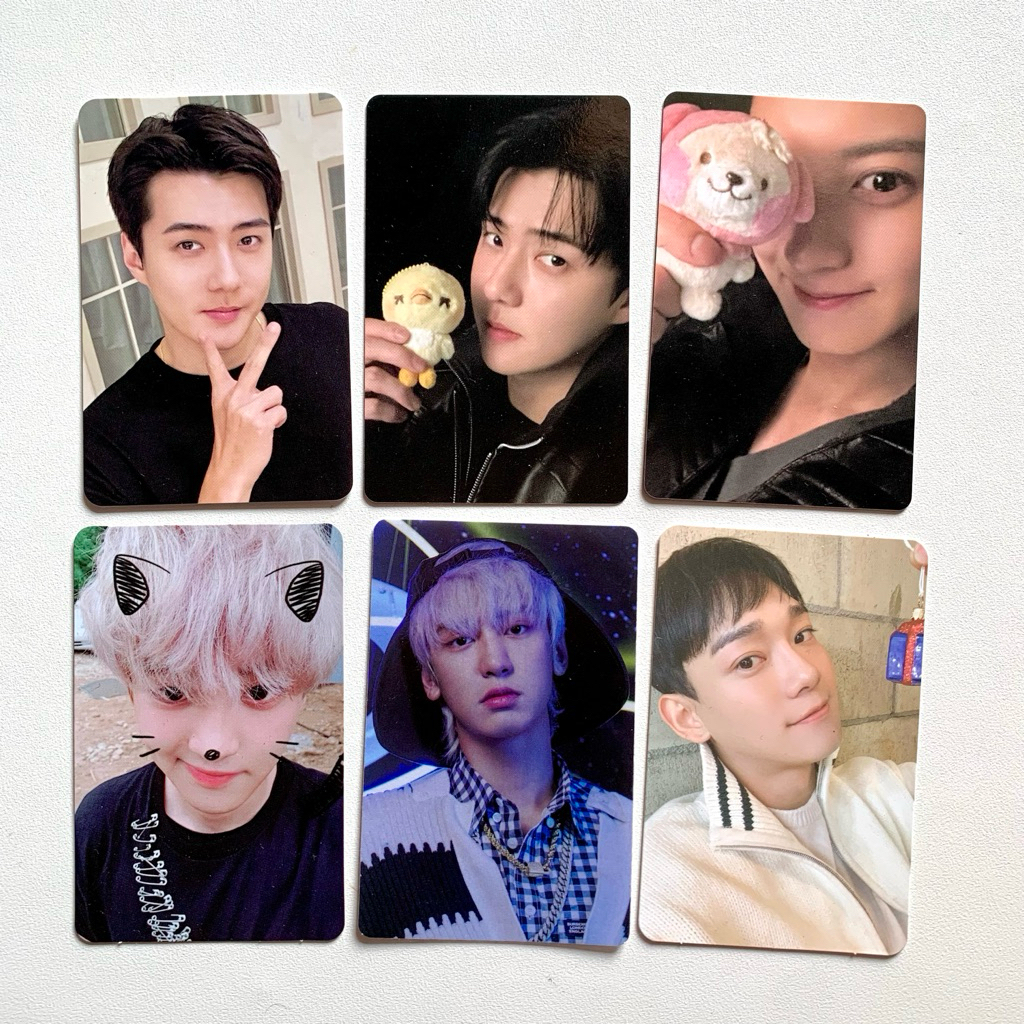 (ready) exo chanyeol chen sehun official pc photocard md exhorizon random trading card tc exol membe