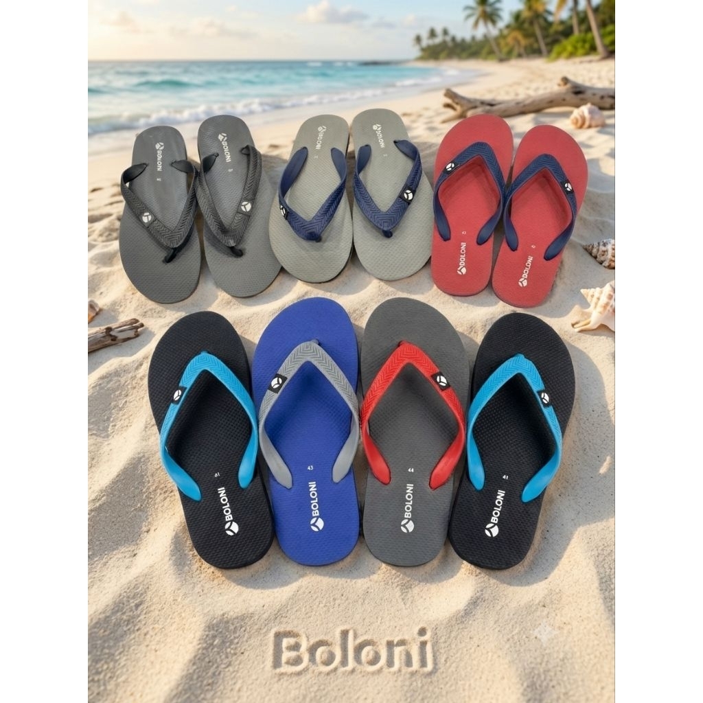 Original Boloni Boston Sandal Jepit Pria Japit Cowok Sendal Murah Boloni Original Spon Simple Casual