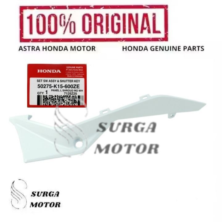 Cover Body Depan Atas Kiri Putih Motor CB150R CB 150 R StreetFire K15M 2015 2016 2017 2018 50275K156