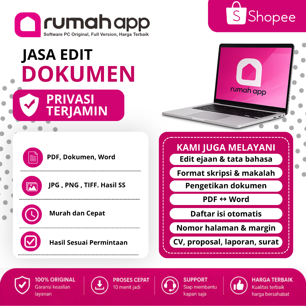 Jasa Edit Dokumen Word | Edit Skripsi, Makalah, Proposal, Laporan, Format Word Profesional