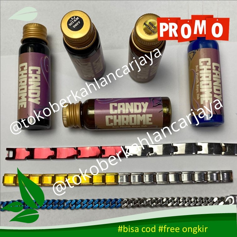 (OLES) 20 ML CAT CANDY CHROME PEWARNA LOGAM CAT CANDY CHROME INSTAN CAT OLES LOGAM WARNA PERMANEN