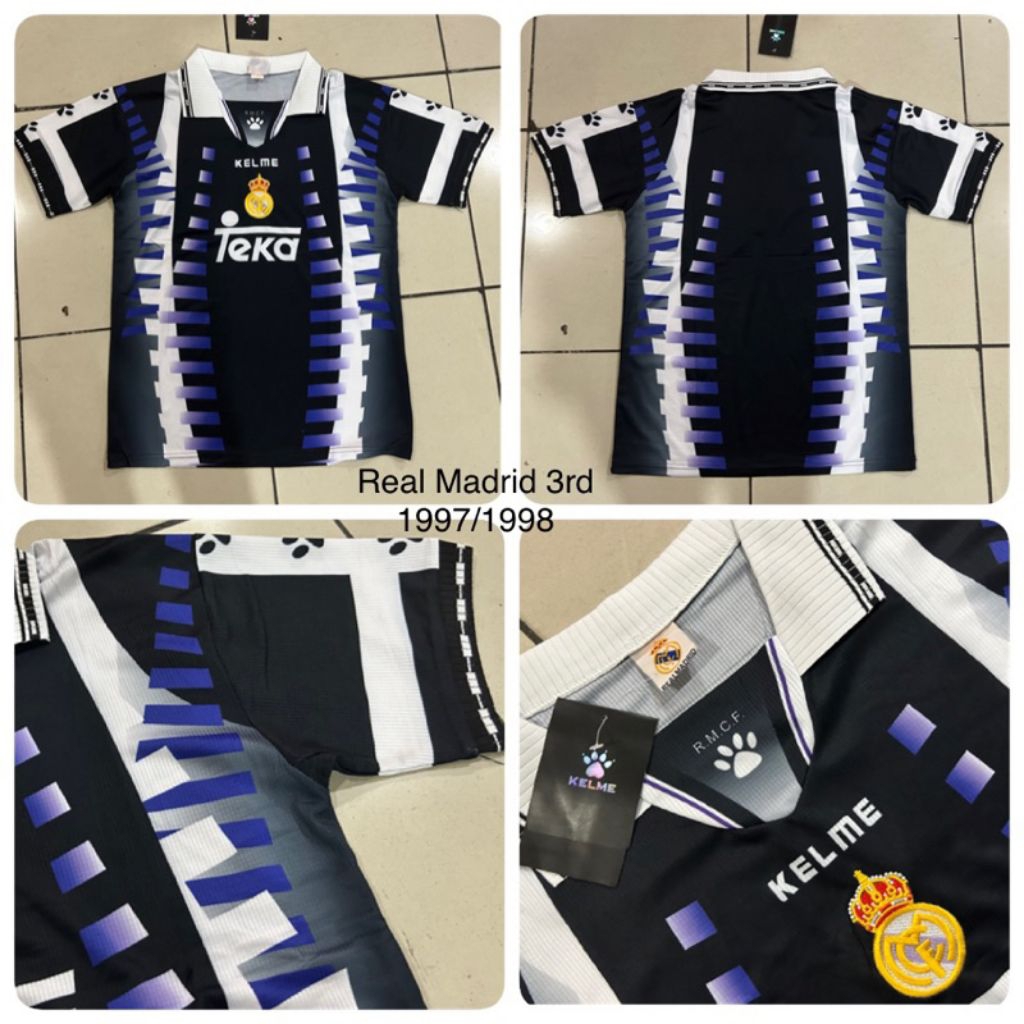Jersey retro real madrid 3rd 1997 1998 grade ori