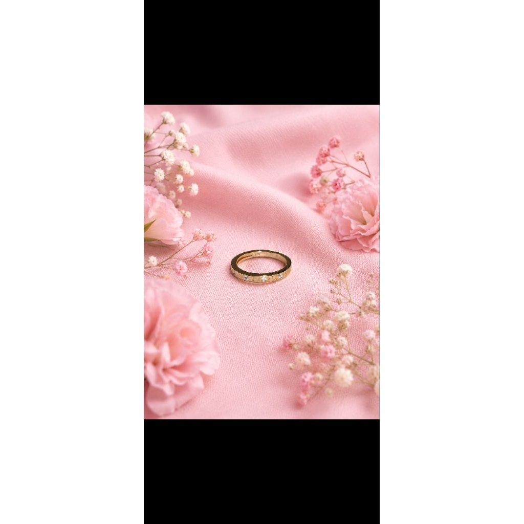 Cincin Emas Titanium ANTI KARAT Model Polos
