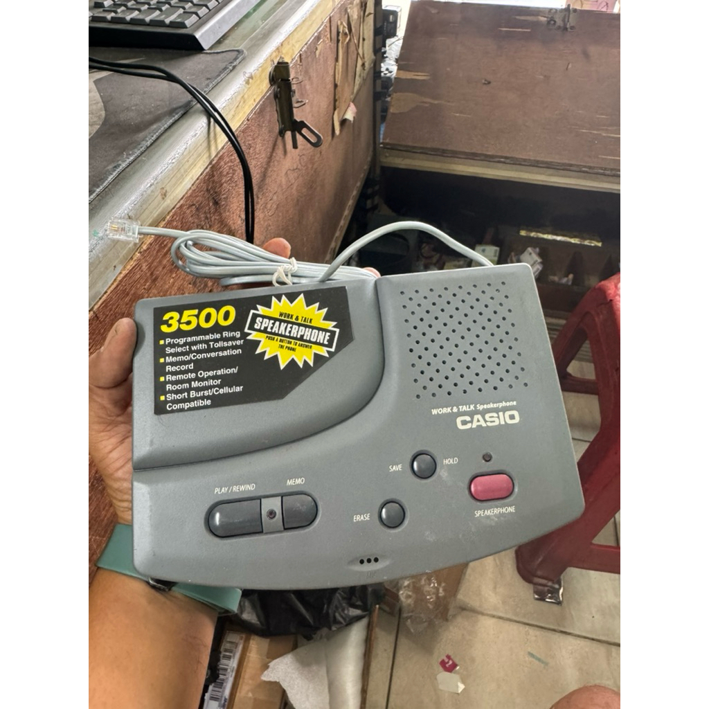 CASIO VINTAGE WORK AND TALK SPEAKERPHONE 3500 ANSWERING MACHINE