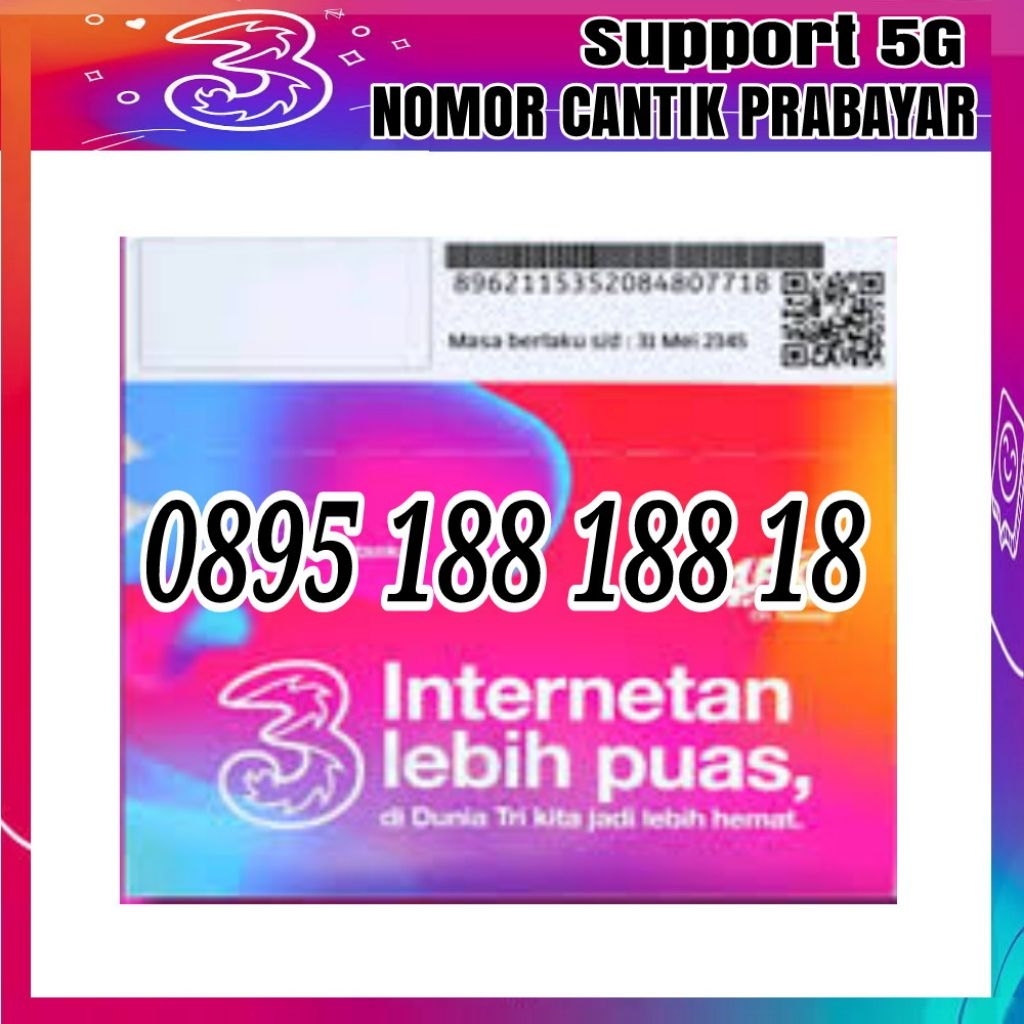 Nomor cantik perdana tri support 5G prabayar hoki