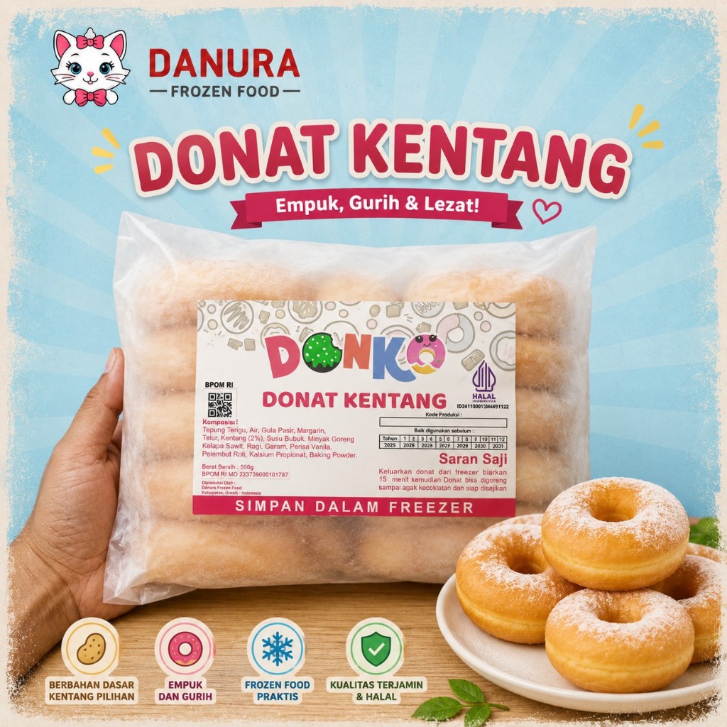 Donko Donat Kentang | Bomboloni | Bomboloni mini