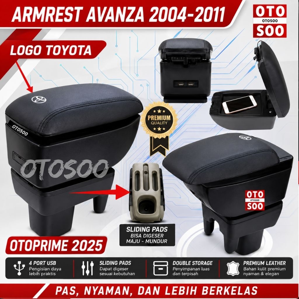 ARMREST AVANZA XENIA 2004-2011- ARMREST BOX AVANZA XENIA 2004-2011 PNP -OTOSOO ARMREST