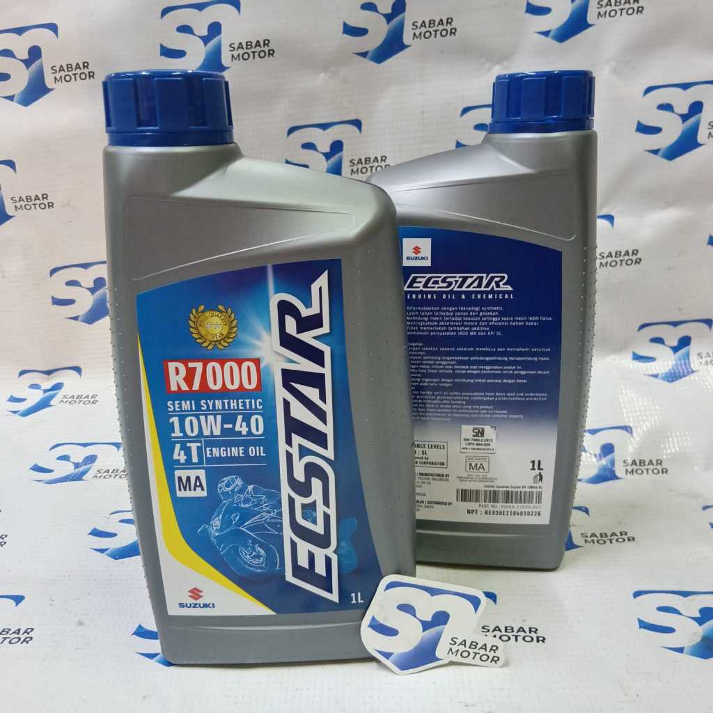 Oli Suzuki ECSTAR 10W-40 1L - Oli original SUZUKI ECSTAR R7000 10W-40 1Liter Semi Sintetis