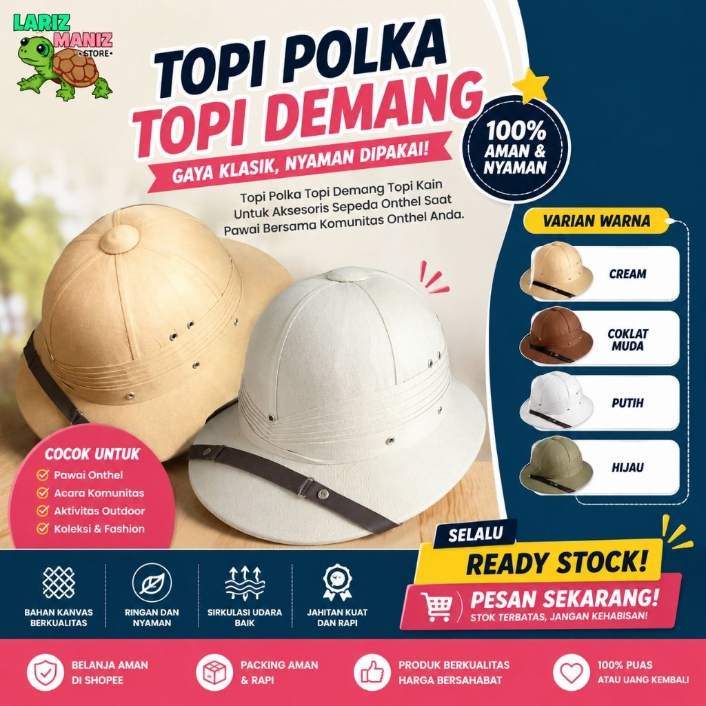 TOPI DEMANG/MENEER BELANDA/MANDOR TEBU/SEPEDA ONTEL