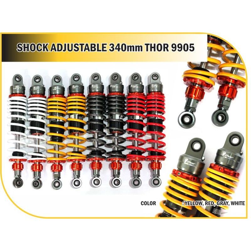 Shockbreaker 340mm THOR-9905 | Shock Belakang Tabung Adjustable