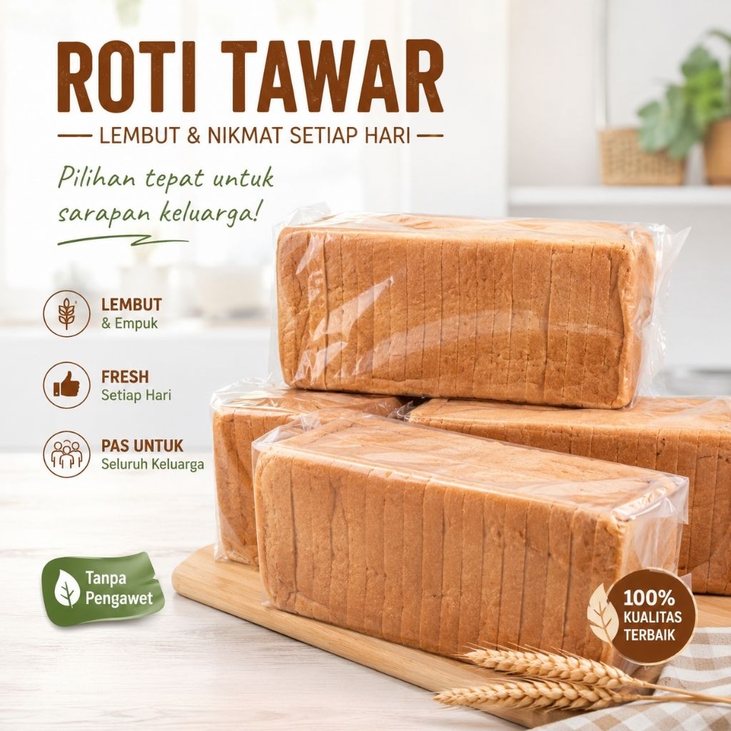 aio ROTI TAWAR MURAH ISI 20 | 1kg muat 5 pack + dus