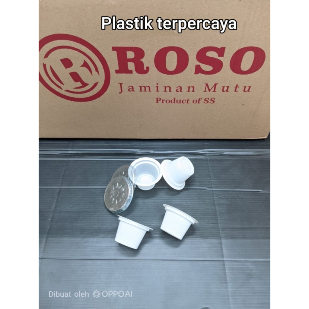 Harga perdus Cup Jelly Agar Puding 50ml Putih Susu+ Tutup Isi 2000set / Cup Plastik Puding
