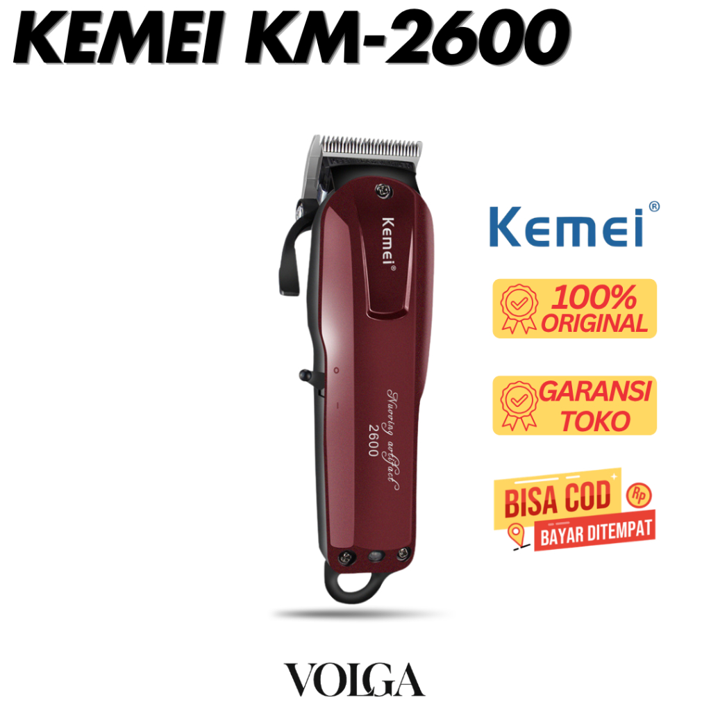 KEMEI KM 2600 MESIN CUKUR RAMBUT ALAT CUKUR RAMBUT KEMEI CLIPPER CORDLESS BARBER
