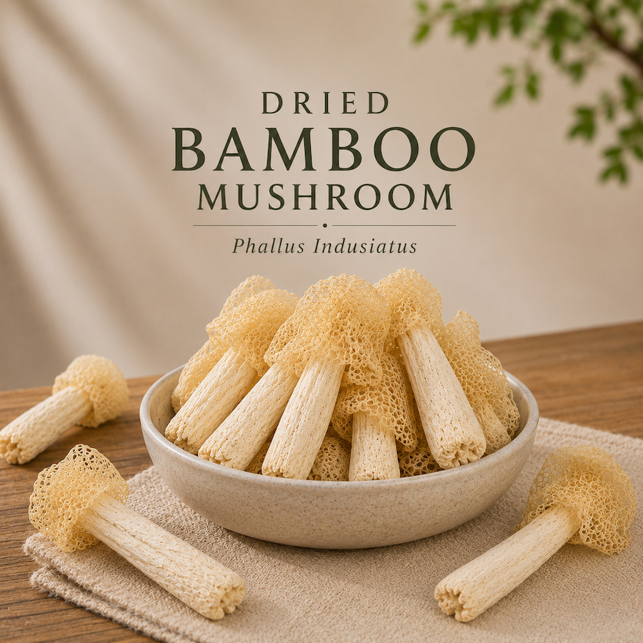 Bamboo Mushroom / Bamboo Fungus / Jamur Tudung Pengantin / Zhu Sun / Phallus Indusiatus
