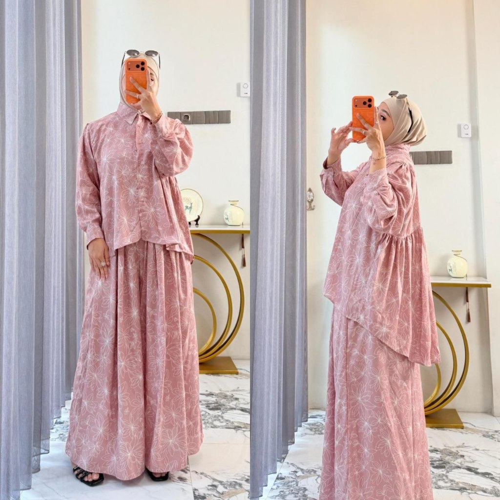 Jelita Set Rayon Atasan dan Bawahan kulot Adem Nyaman Dipakai