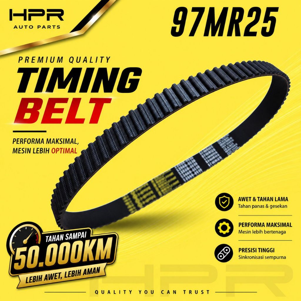 HPR Premium Sabuk Timing Belt - Toyota Innova Diesel Gen 1 2KD-FTV 2004 2005 2006 2007 2008 2009 201
