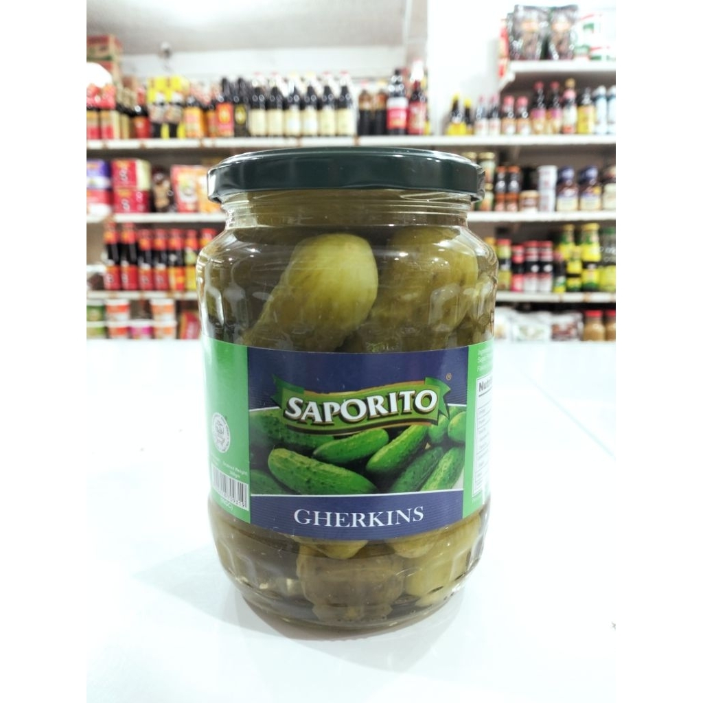 Saporito Gherkins - Mentimun dalam larutan garam 360g