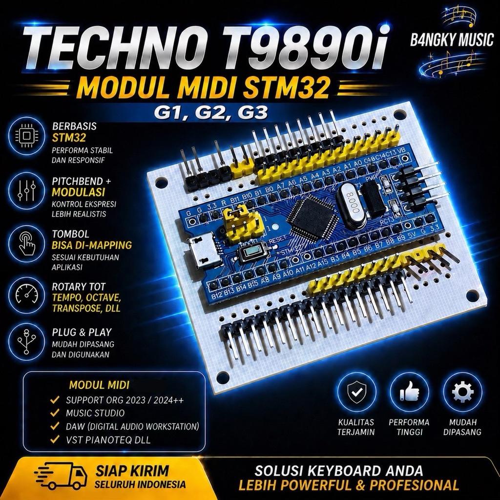 MODUL MIDI TECHNO T9890i