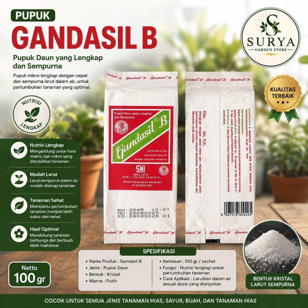 PUPUK GANDASIL B dan GANDASIL D