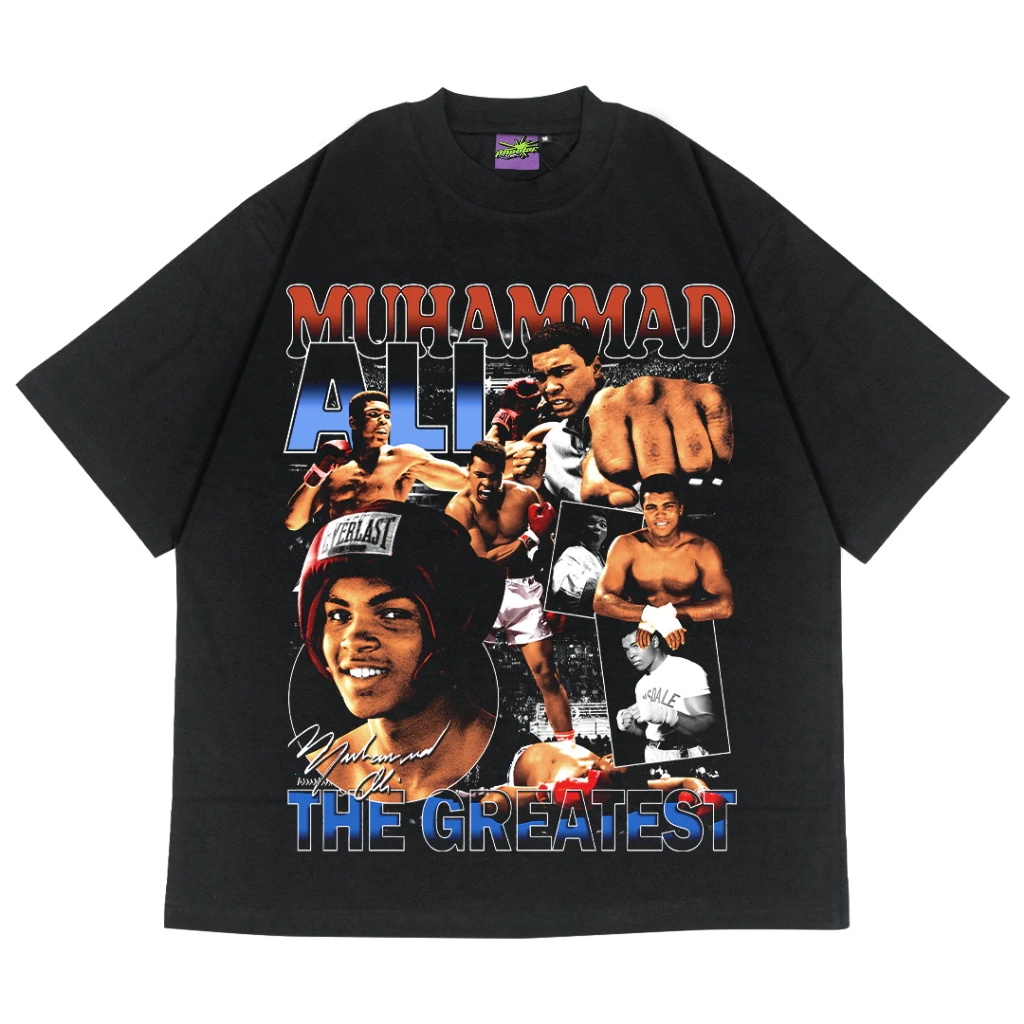 Muhammad Ali Oversized Vintage T-Shirt – Black