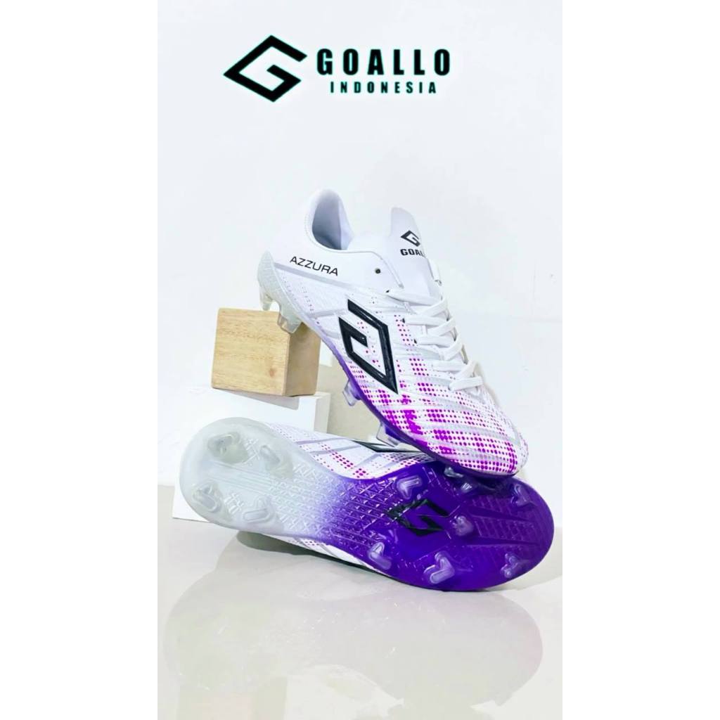 Sepatu Bola Goallo Azzura X FG White/Purple