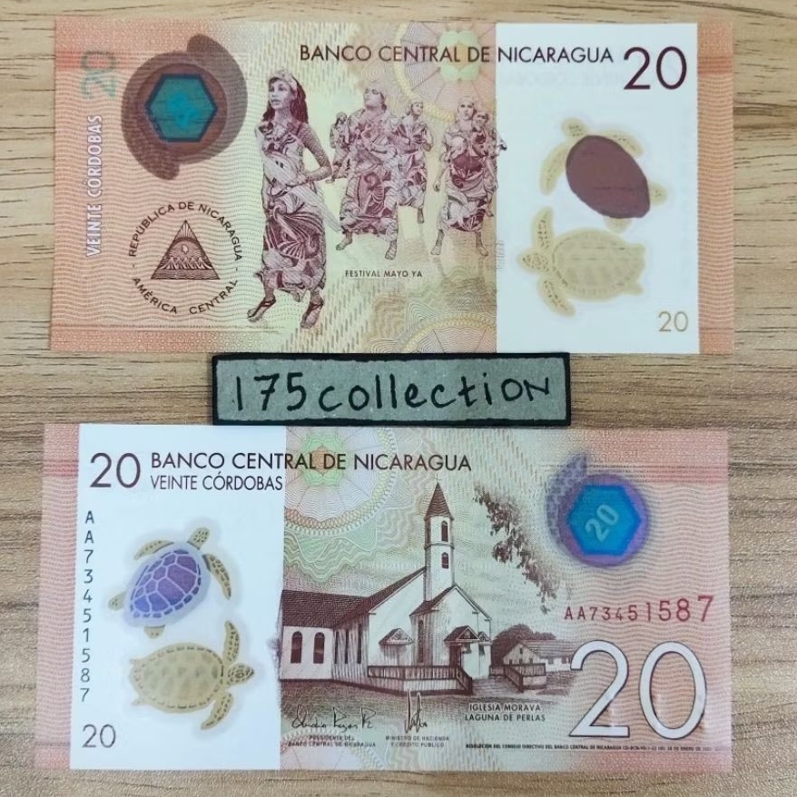 Uang asing Nicaragua 20 Cordobas polymer unc