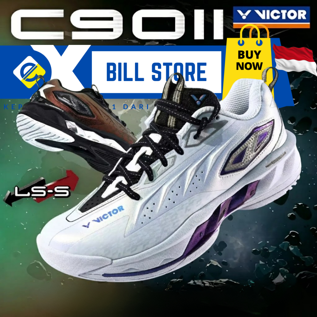 Sepatu Bulutangkis VICTOR C90II Original - Sepatu Badminton Profesional Pria Wanita Anti Slip Carbon