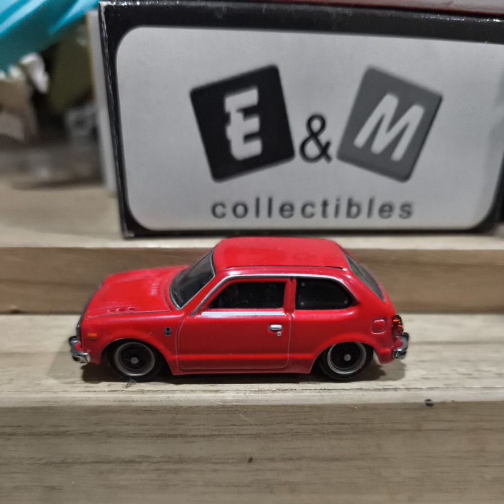 Diecast Konami 1 64 Honda Civic 1200 RS SB1 Merah Red