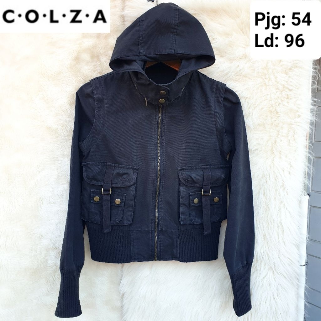 COLZA Jeans Denim Baju Luaran Lengan Panjang Wanita