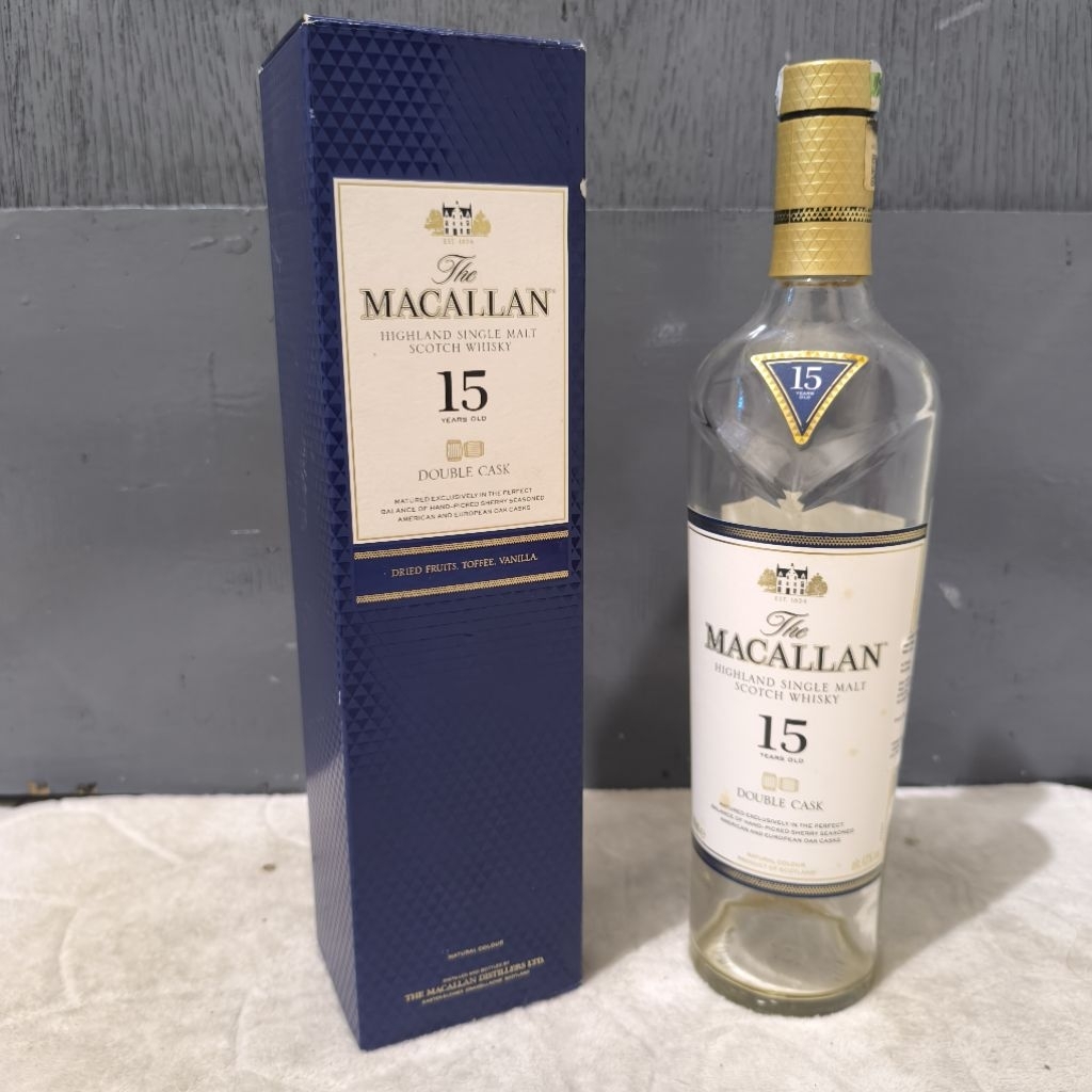 Botol Bekas Minuman THE MACALL4N 15 Years Old Doble Cask, 700 mL