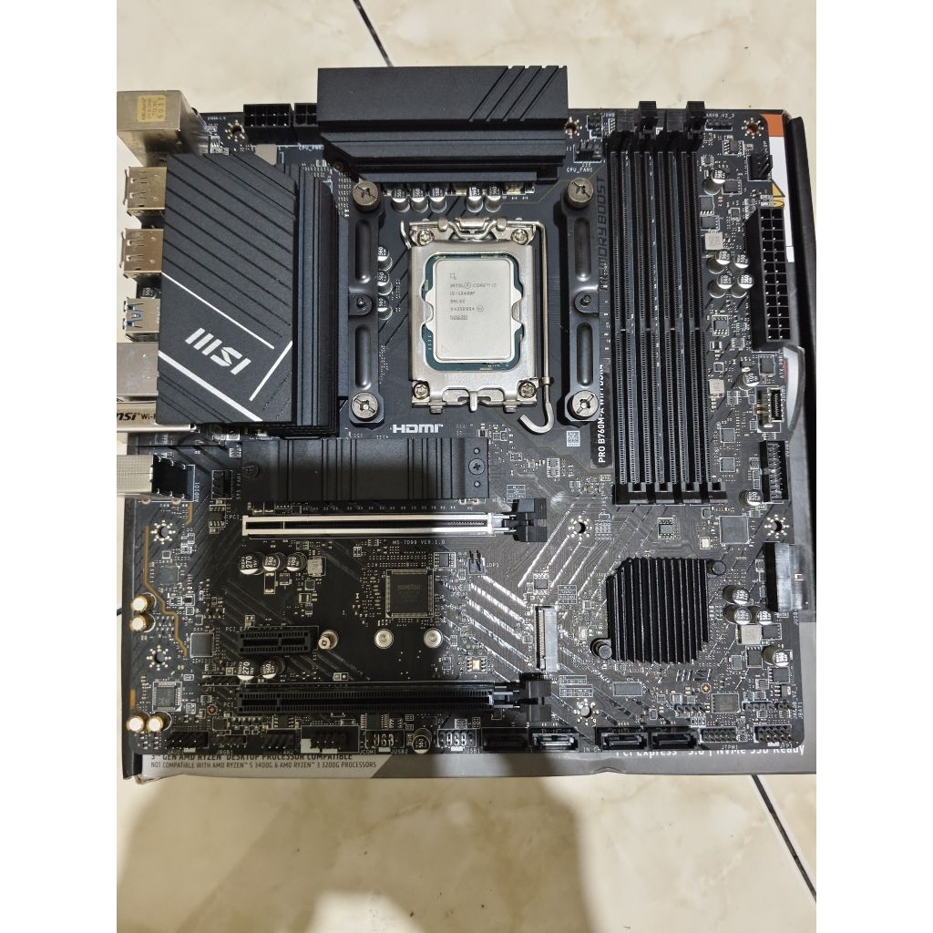 Sepaket i5 12400F + B760M Msi DDR4 Second Normal