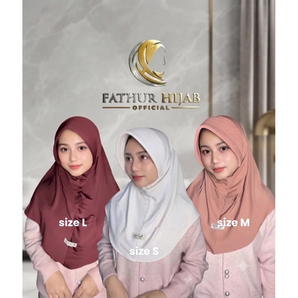 FATHUR HIJAB- Bergo pet tebal | kerudung sekolah | bahan jersey premium