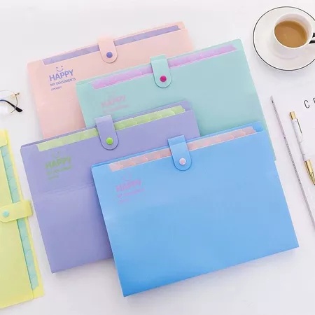 Map A4 Sekat 4 / 7 /12 / Document Bag A4 File Folder Organizer Tas File / Tas file a4 pvc