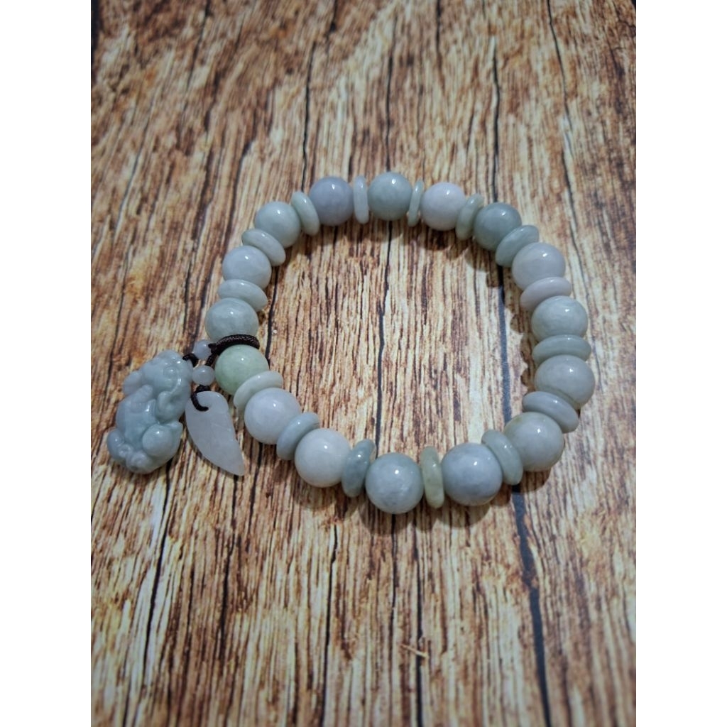 Gelang natural stone giok burma pixiu